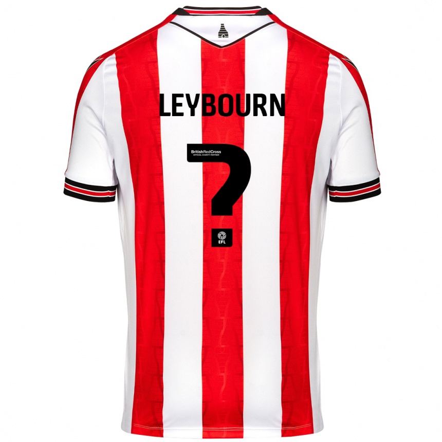 Niño Fútbol Camiseta Charlie Leybourn #0 Rojo Blanco 1ª Equipación 2024/25 México