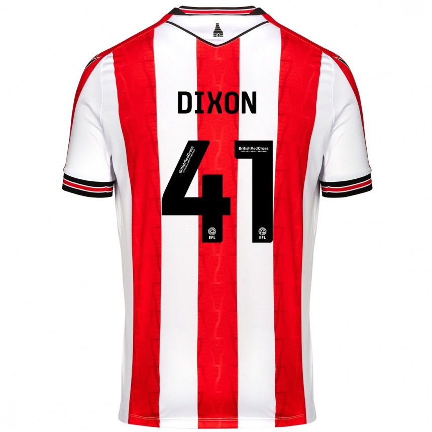 Niño Fútbol Camiseta Jaden Dixon #41 Rojo Blanco 1ª Equipación 2024/25 México