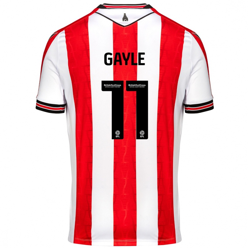 Niño Fútbol Camiseta Dwight Gayle #11 Rojo Blanco 1ª Equipación 2024/25 México