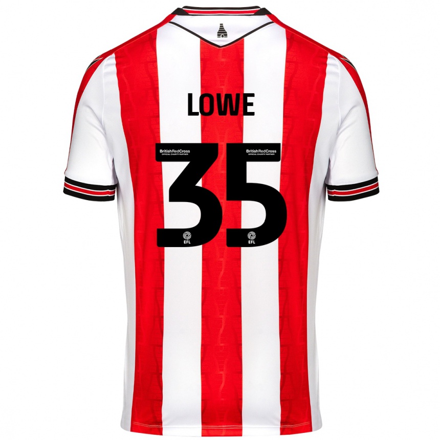 Niño Fútbol Camiseta Nathan Lowe #35 Rojo Blanco 1ª Equipación 2024/25 México