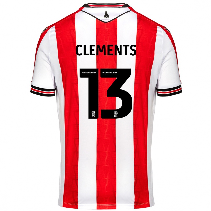 Niño Fútbol Camiseta Daisy Clements #13 Rojo Blanco 1ª Equipación 2024/25 México