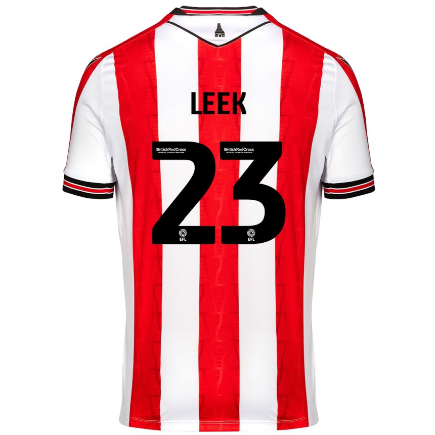 Niño Fútbol Camiseta Ellie Leek #23 Rojo Blanco 1ª Equipación 2024/25 México