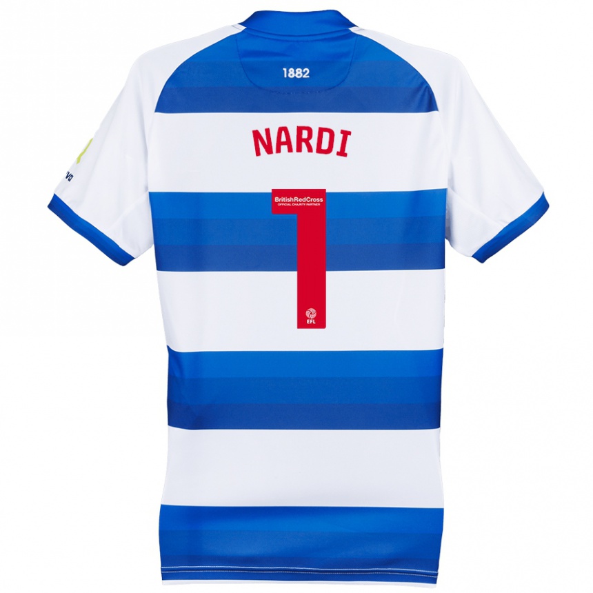 Niño Fútbol Camiseta Paul Nardi #1 Blanco Azul 1ª Equipación 2024/25 México