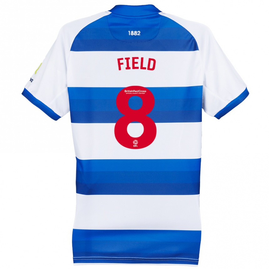 Niño Fútbol Camiseta Sam Field #8 Blanco Azul 1ª Equipación 2024/25 México