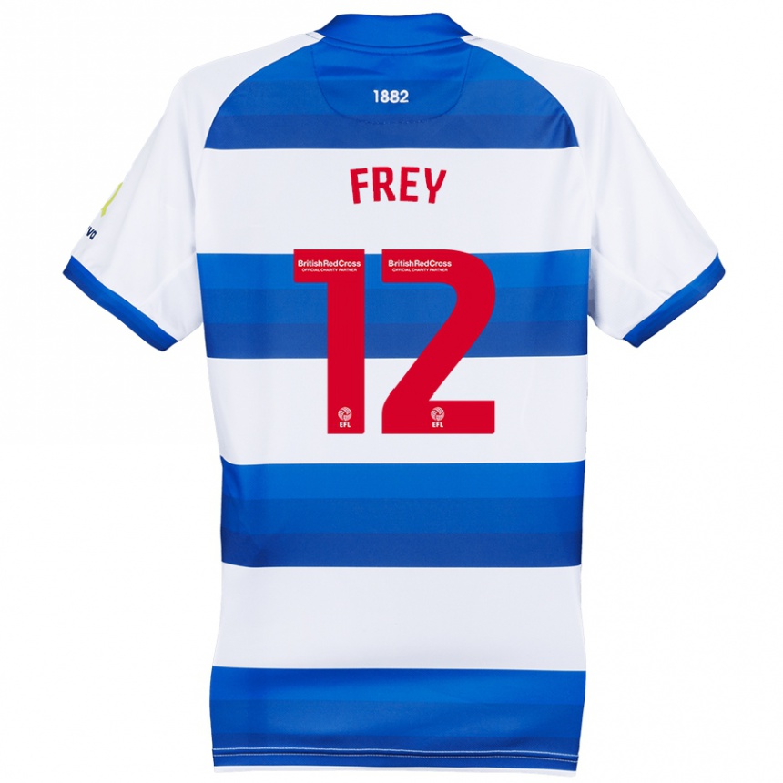 Niño Fútbol Camiseta Michael Frey #12 Blanco Azul 1ª Equipación 2024/25 México