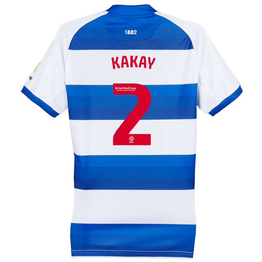 Niño Fútbol Camiseta Osman Kakay #2 Blanco Azul 1ª Equipación 2024/25 México