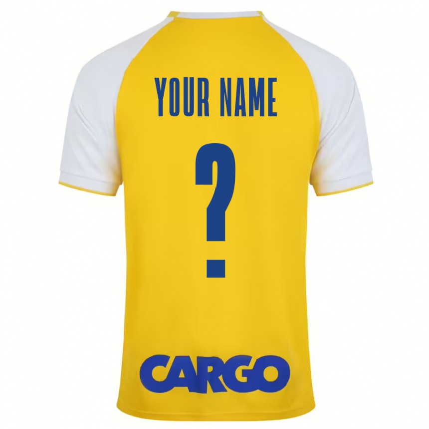 Niño Fútbol Camiseta Su Nombre #0 Amarillo Blanco 1ª Equipación 2024/25 México