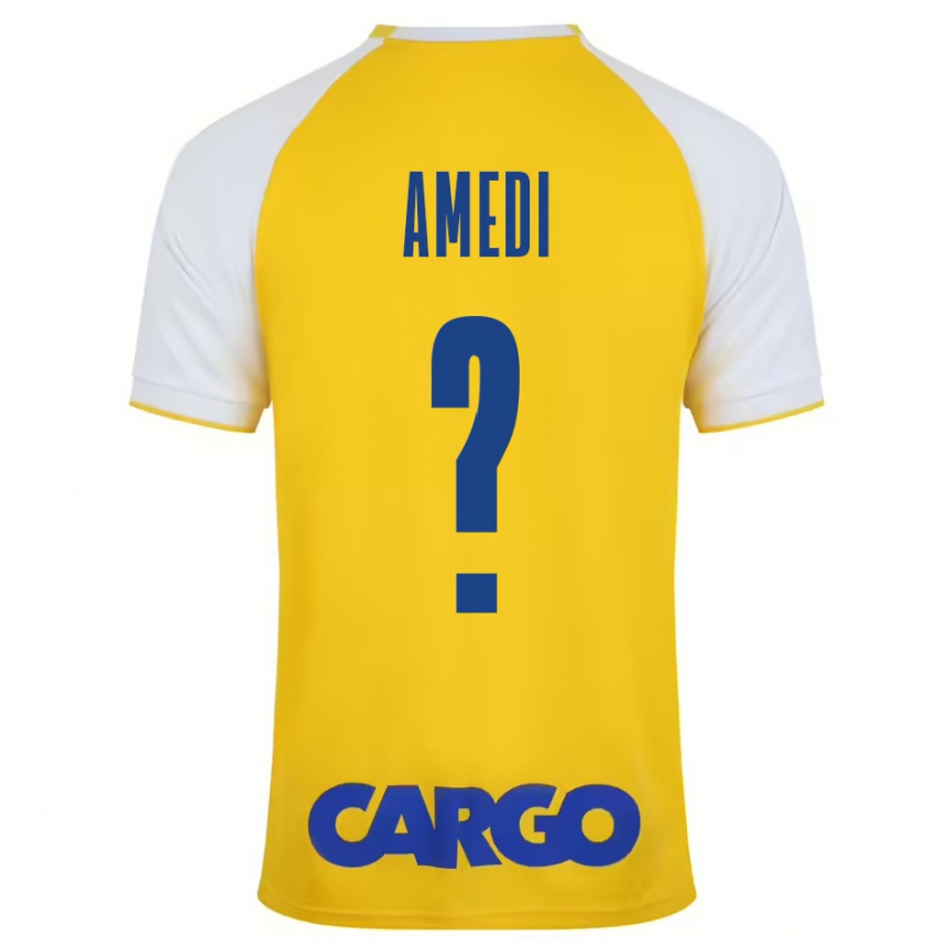 Niño Fútbol Camiseta Roei Amedi #0 Amarillo Blanco 1ª Equipación 2024/25 México