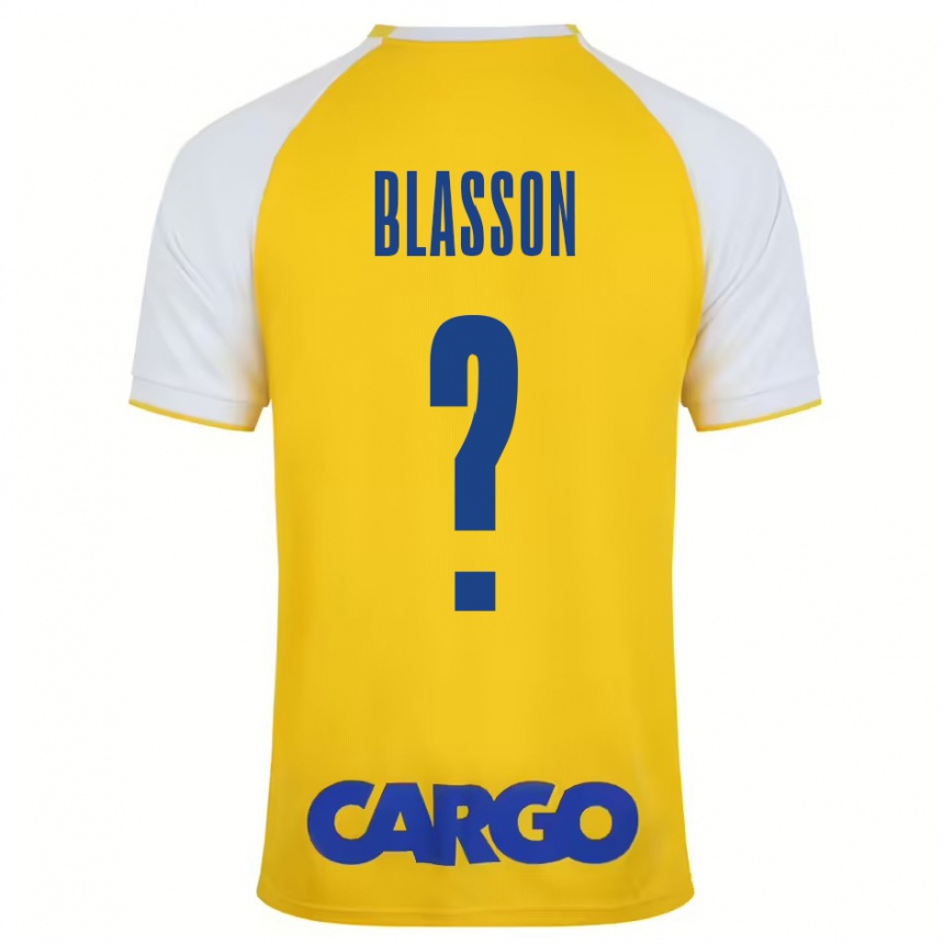 Niño Fútbol Camiseta Ariel Blasson #0 Amarillo Blanco 1ª Equipación 2024/25 México