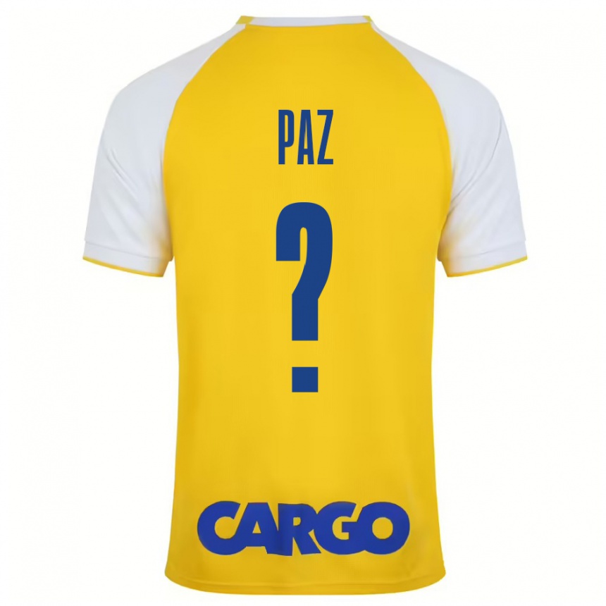 Niño Fútbol Camiseta Jonathan Paz #0 Amarillo Blanco 1ª Equipación 2024/25 México