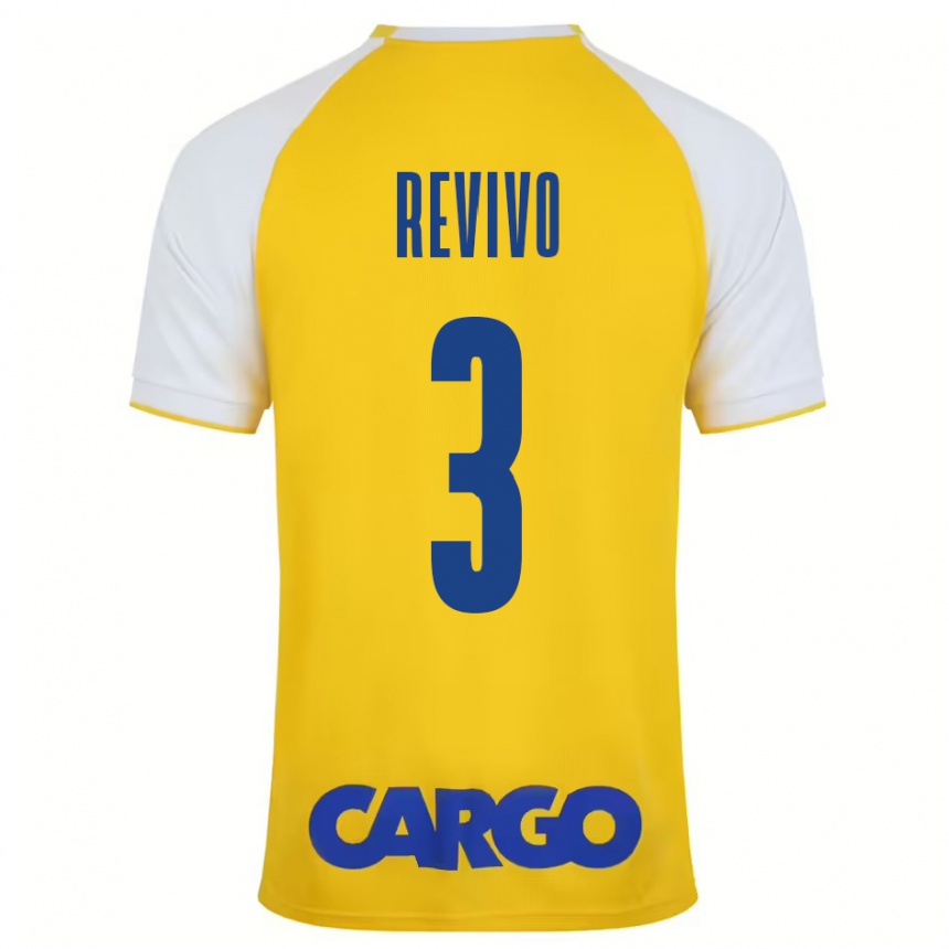 Niño Fútbol Camiseta Roy Revivo #3 Amarillo Blanco 1ª Equipación 2024/25 México