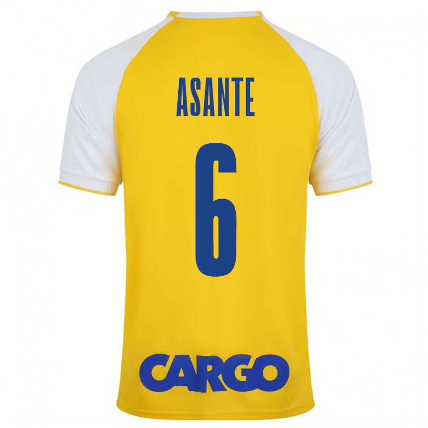 Niño Fútbol Camiseta Tyrese Asante #6 Amarillo Blanco 1ª Equipación 2024/25 México