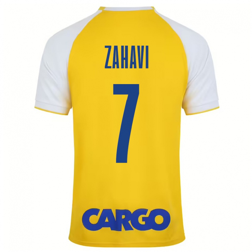 Niño Fútbol Camiseta Eran Zahavi #7 Amarillo Blanco 1ª Equipación 2024/25 México