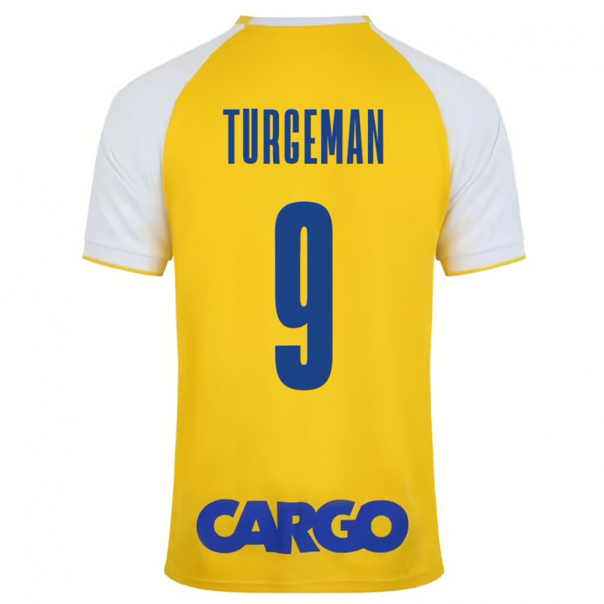 Niño Fútbol Camiseta Dor Turgeman #9 Amarillo Blanco 1ª Equipación 2024/25 México