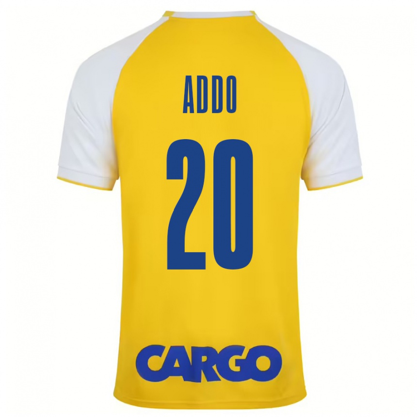 Niño Fútbol Camiseta Henry Addo #20 Amarillo Blanco 1ª Equipación 2024/25 México