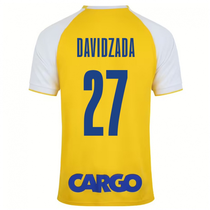 Niño Fútbol Camiseta Ofir Davidzada #27 Amarillo Blanco 1ª Equipación 2024/25 México