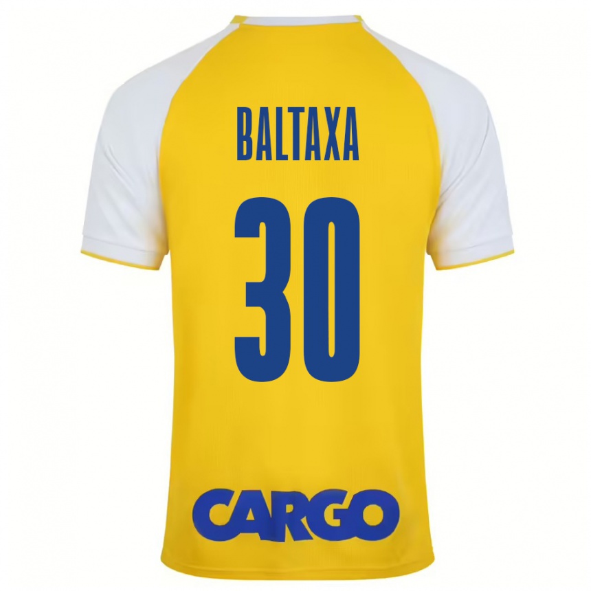 Niño Fútbol Camiseta Matan Baltaxa #30 Amarillo Blanco 1ª Equipación 2024/25 México