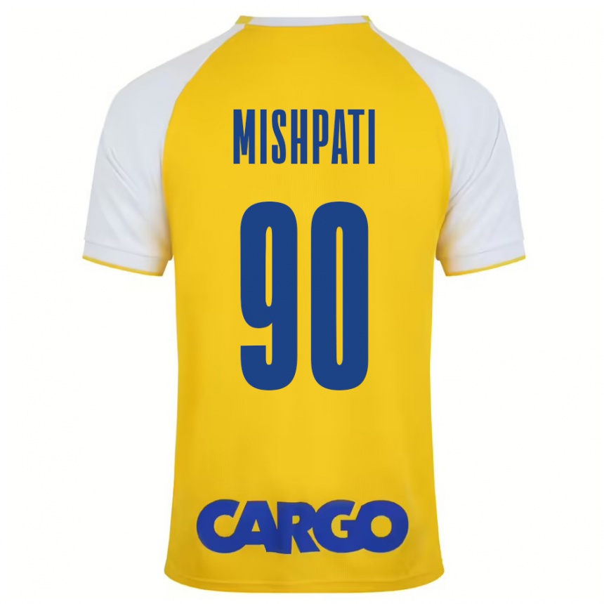 Niño Fútbol Camiseta Roi Mishpati #90 Amarillo Blanco 1ª Equipación 2024/25 México