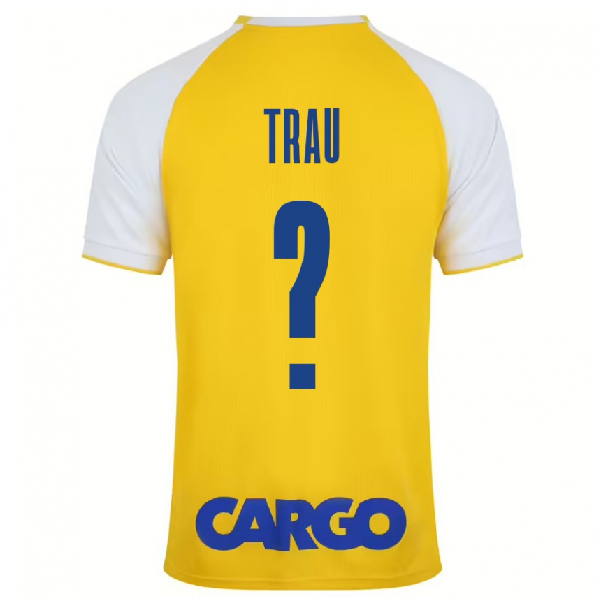 Niño Fútbol Camiseta Idan Trau #0 Amarillo Blanco 1ª Equipación 2024/25 México