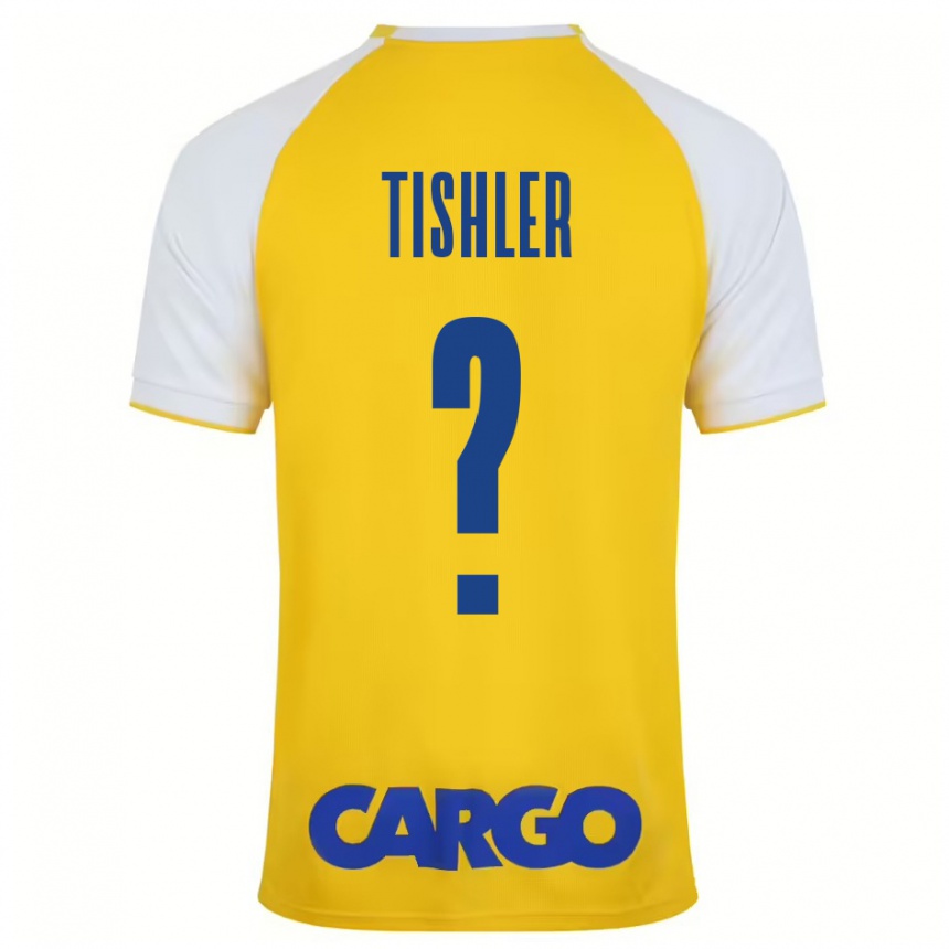 Niño Fútbol Camiseta Daniel Tishler #0 Amarillo Blanco 1ª Equipación 2024/25 México