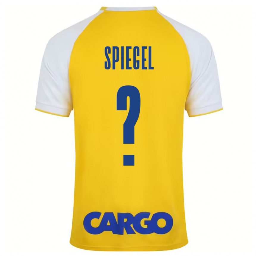 Niño Fútbol Camiseta Liran Spiegel #0 Amarillo Blanco 1ª Equipación 2024/25 México