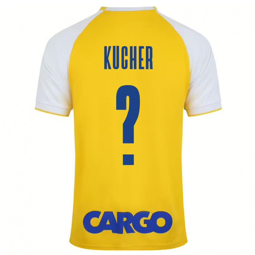 Niño Fútbol Camiseta Yahonatan Kucher #0 Amarillo Blanco 1ª Equipación 2024/25 México