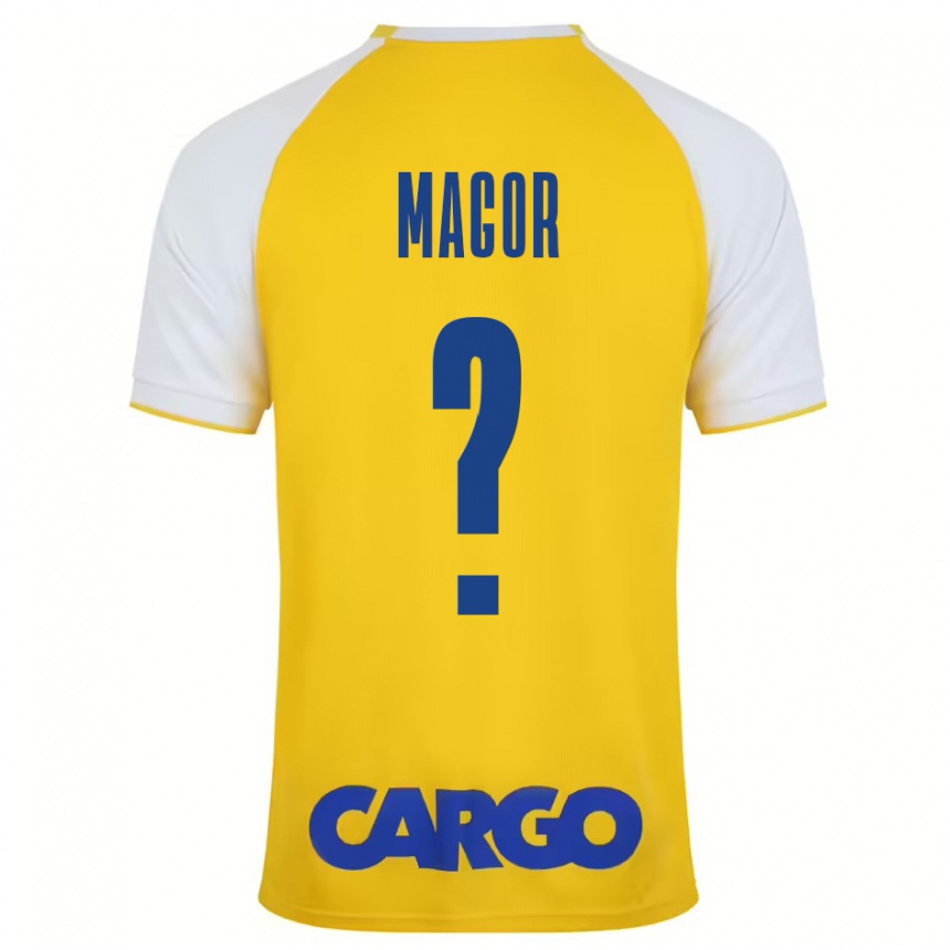 Niño Fútbol Camiseta Roee Magor #0 Amarillo Blanco 1ª Equipación 2024/25 México