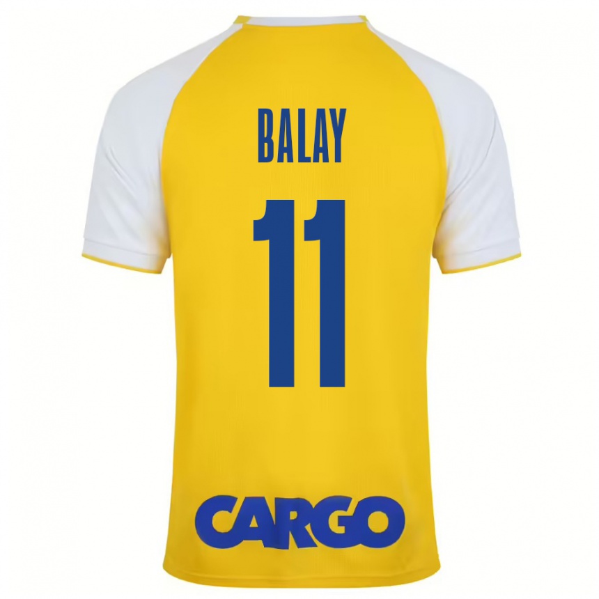 Niño Fútbol Camiseta Yehuda Balay #11 Amarillo Blanco 1ª Equipación 2024/25 México