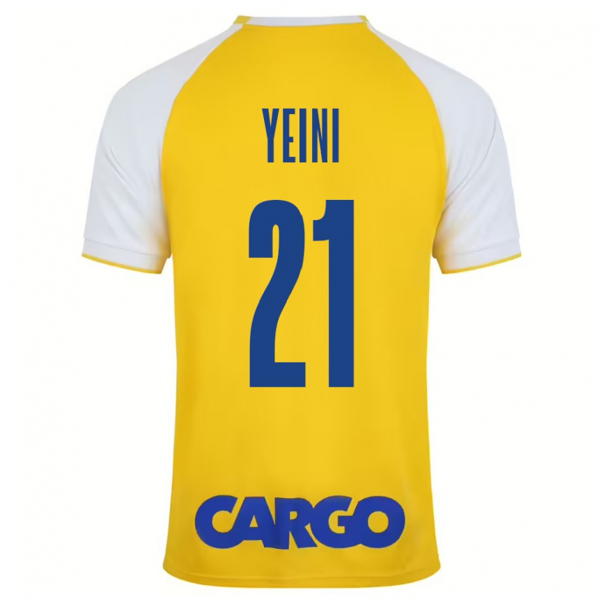 Niño Fútbol Camiseta Sheran Yeini #21 Amarillo Blanco 1ª Equipación 2024/25 México