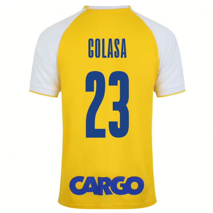 Niño Fútbol Camiseta Eyal Golasa #23 Amarillo Blanco 1ª Equipación 2024/25 México