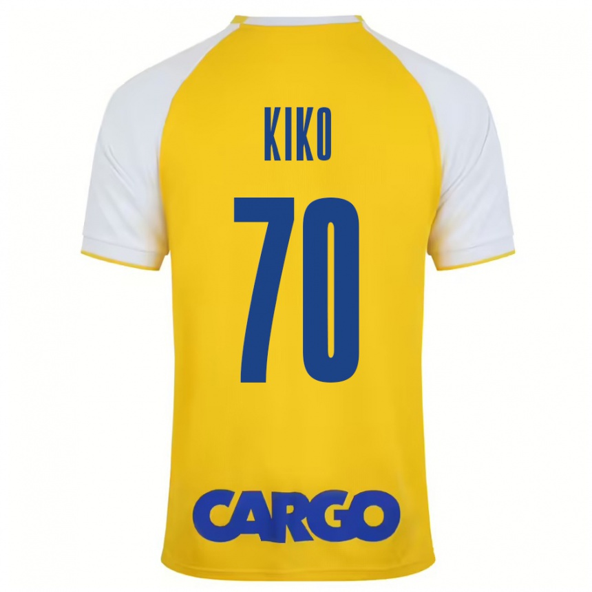 Niño Fútbol Camiseta Kiko Bondoso #70 Amarillo Blanco 1ª Equipación 2024/25 México