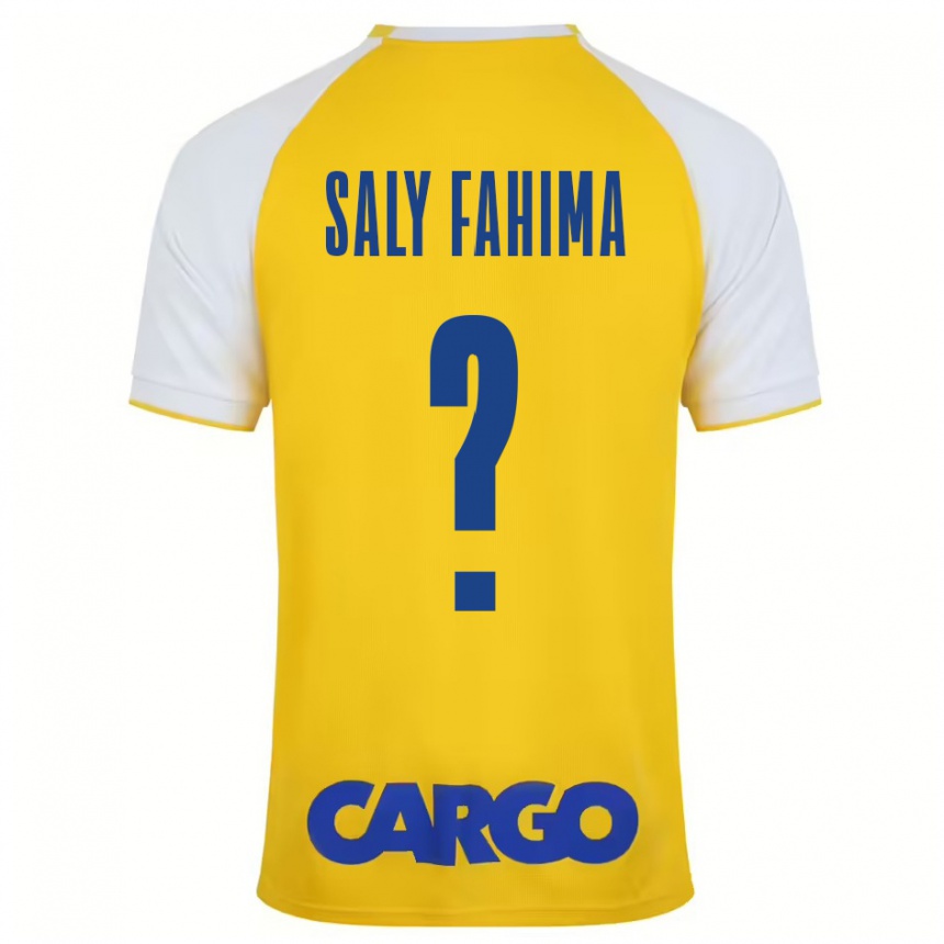 Niño Fútbol Camiseta Israel Saly Fahima #0 Amarillo Blanco 1ª Equipación 2024/25 México