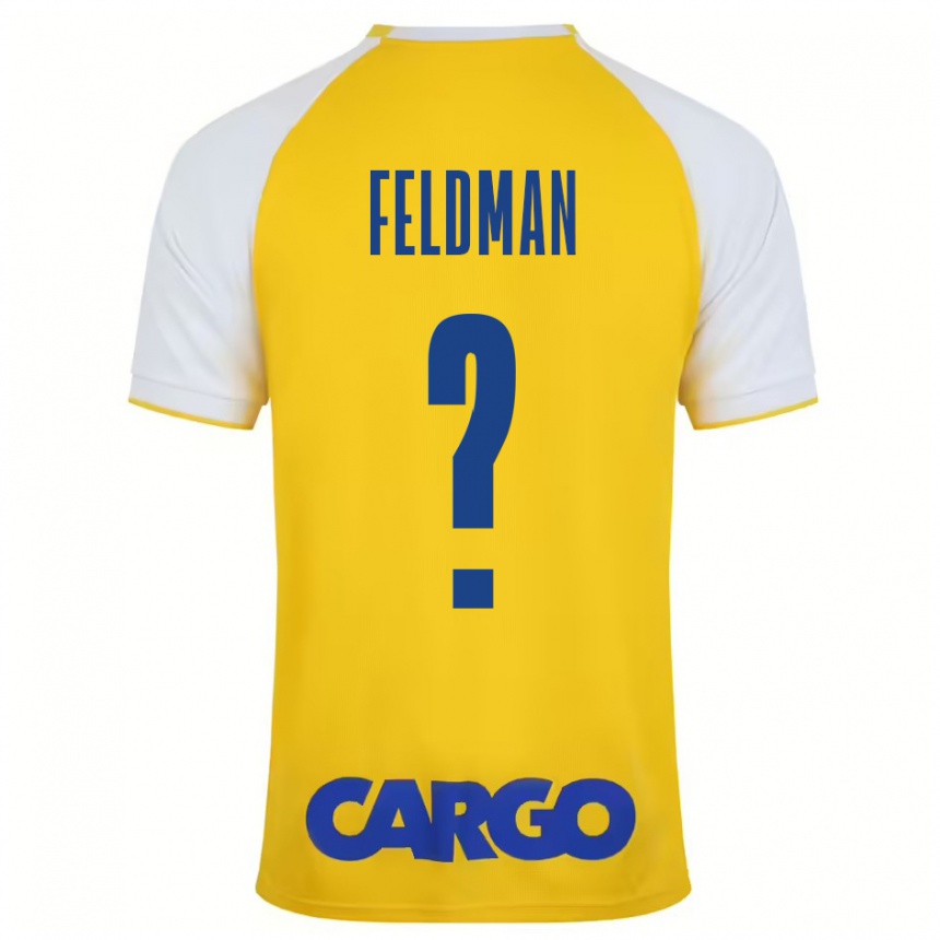 Niño Fútbol Camiseta Ron Feldman #0 Amarillo Blanco 1ª Equipación 2024/25 México