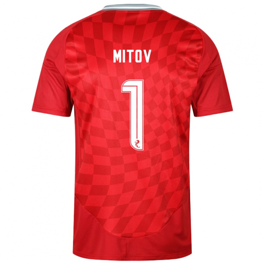 Niño Fútbol Camiseta Dimitar Mitov #1 Rojo 1ª Equipación 2024/25 México