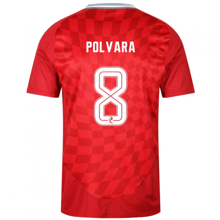 Niño Fútbol Camiseta Dante Polvara #8 Rojo 1ª Equipación 2024/25 México