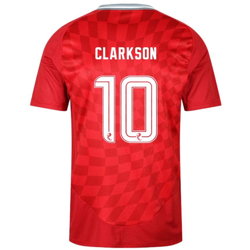 Niño Fútbol Camiseta Leighton Clarkson #10 Rojo 1ª Equipación 2024/25 México