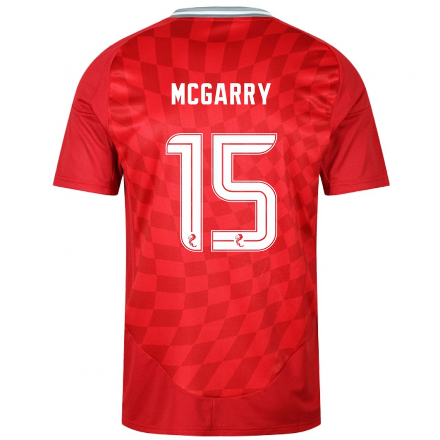 Niño Fútbol Camiseta James Mcgarry #15 Rojo 1ª Equipación 2024/25 México