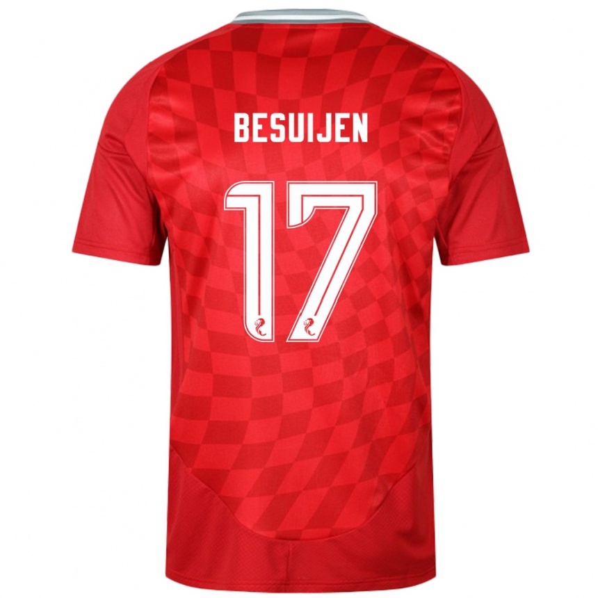 Niño Fútbol Camiseta Vicente Besuijen #17 Rojo 1ª Equipación 2024/25 México