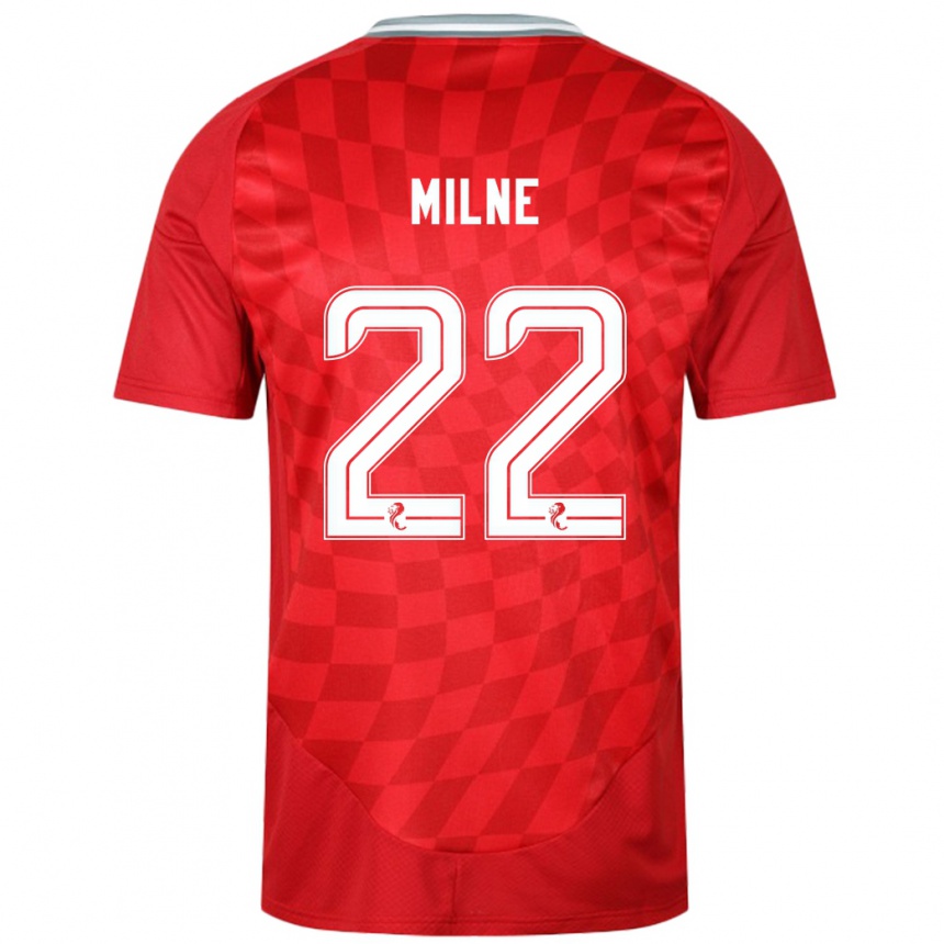 Niño Fútbol Camiseta Jack Milne #22 Rojo 1ª Equipación 2024/25 México