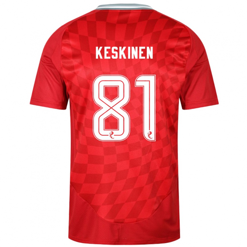 Niño Fútbol Camiseta Topi Keskinen #81 Rojo 1ª Equipación 2024/25 México