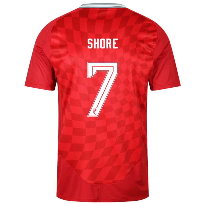 Niño Fútbol Camiseta Eilidh Shore #7 Rojo 1ª Equipación 2024/25 México