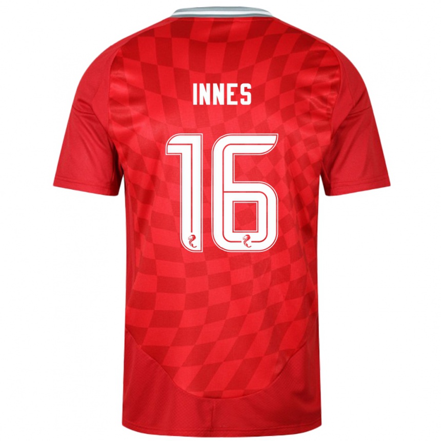 Niño Fútbol Camiseta Hannah Innes #16 Rojo 1ª Equipación 2024/25 México