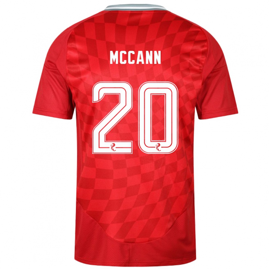 Niño Fútbol Camiseta Annalisa Mccann #20 Rojo 1ª Equipación 2024/25 México