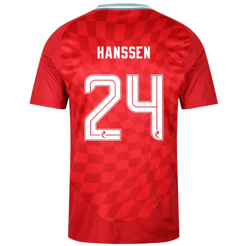 Niño Fútbol Camiseta Nadine Hanssen #24 Rojo 1ª Equipación 2024/25 México