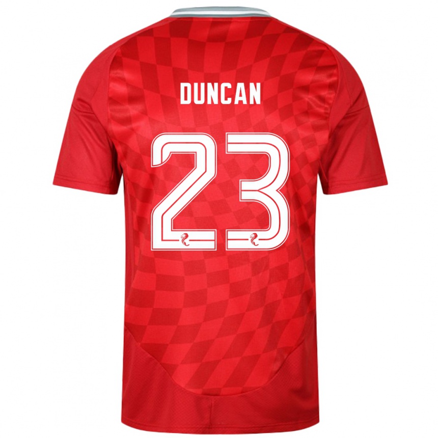 Niño Fútbol Camiseta Ryan Duncan #23 Rojo 1ª Equipación 2024/25 México