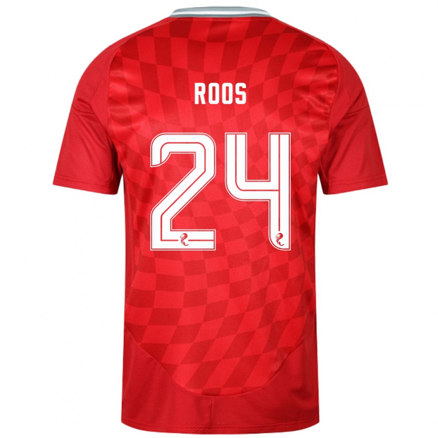 Niño Fútbol Camiseta Kelle Roos #24 Rojo 1ª Equipación 2024/25 México