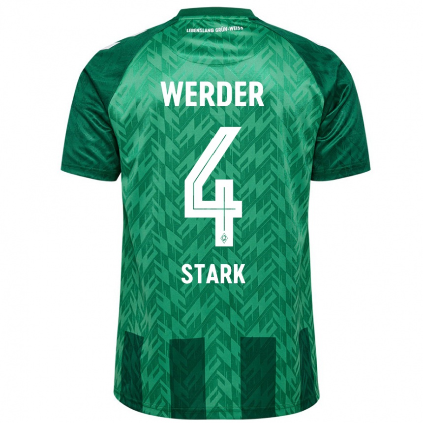 Niño Fútbol Camiseta Niklas Stark #4 Verde 1ª Equipación 2024/25 México