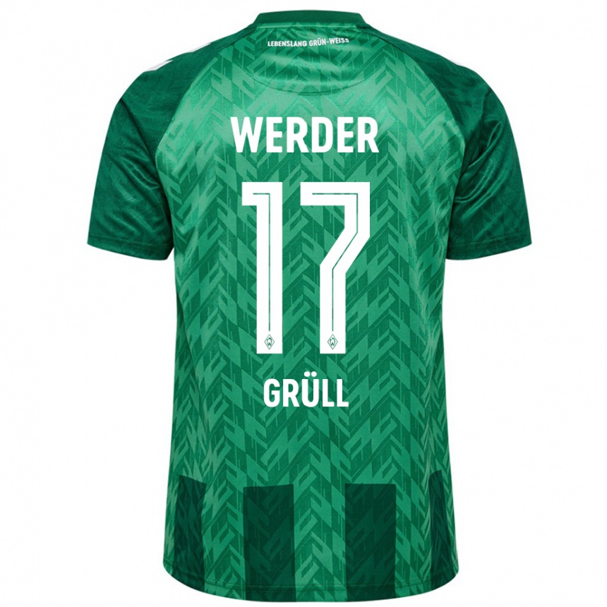 Niño Fútbol Camiseta Marco Grüll #17 Verde 1ª Equipación 2024/25 México