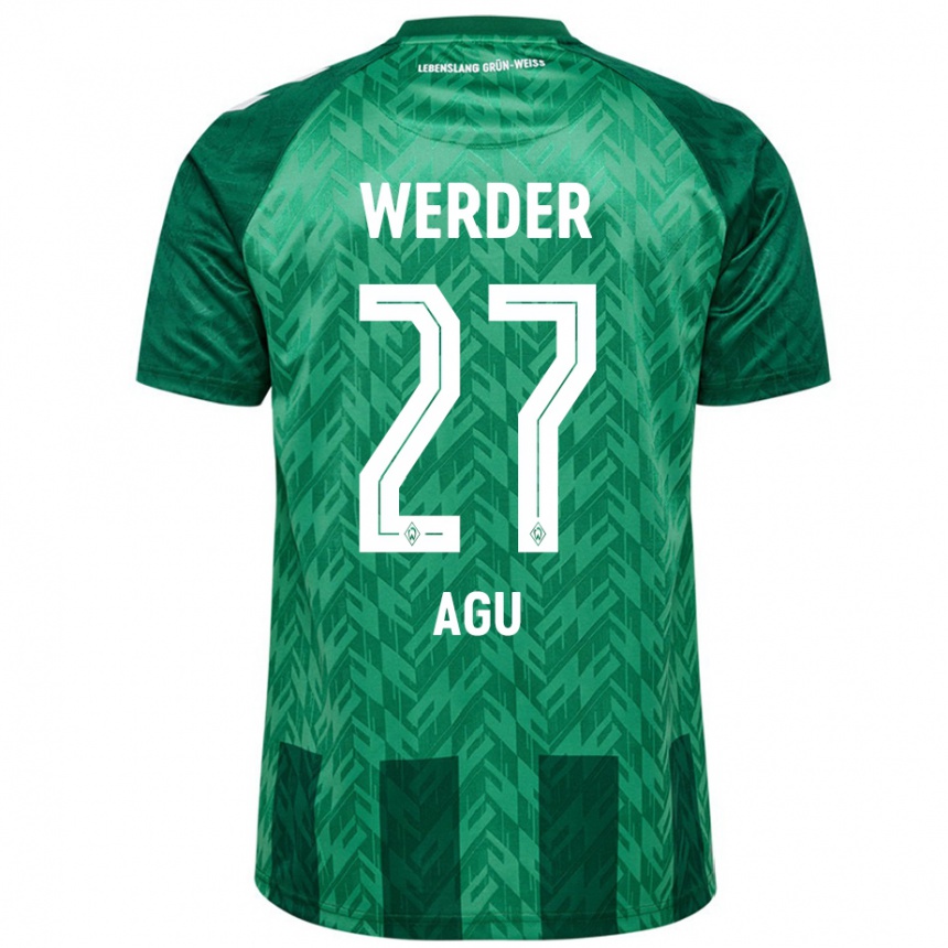 Niño Fútbol Camiseta Felix Agu #27 Verde 1ª Equipación 2024/25 México