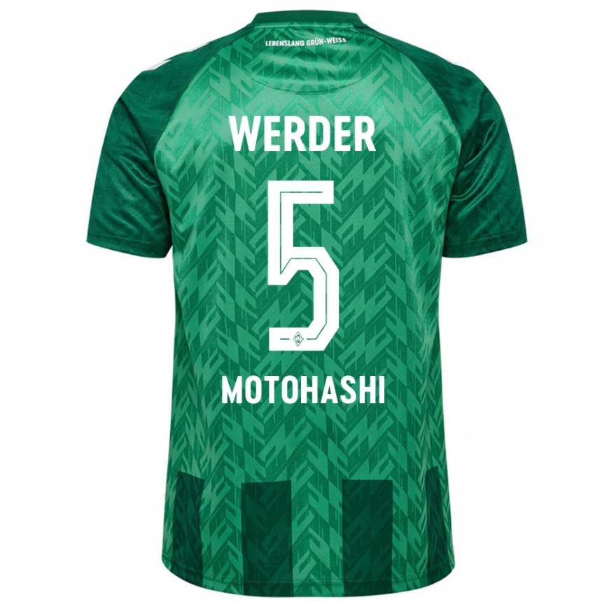 Niño Fútbol Camiseta Yuzuki Motohashi #5 Verde 1ª Equipación 2024/25 México